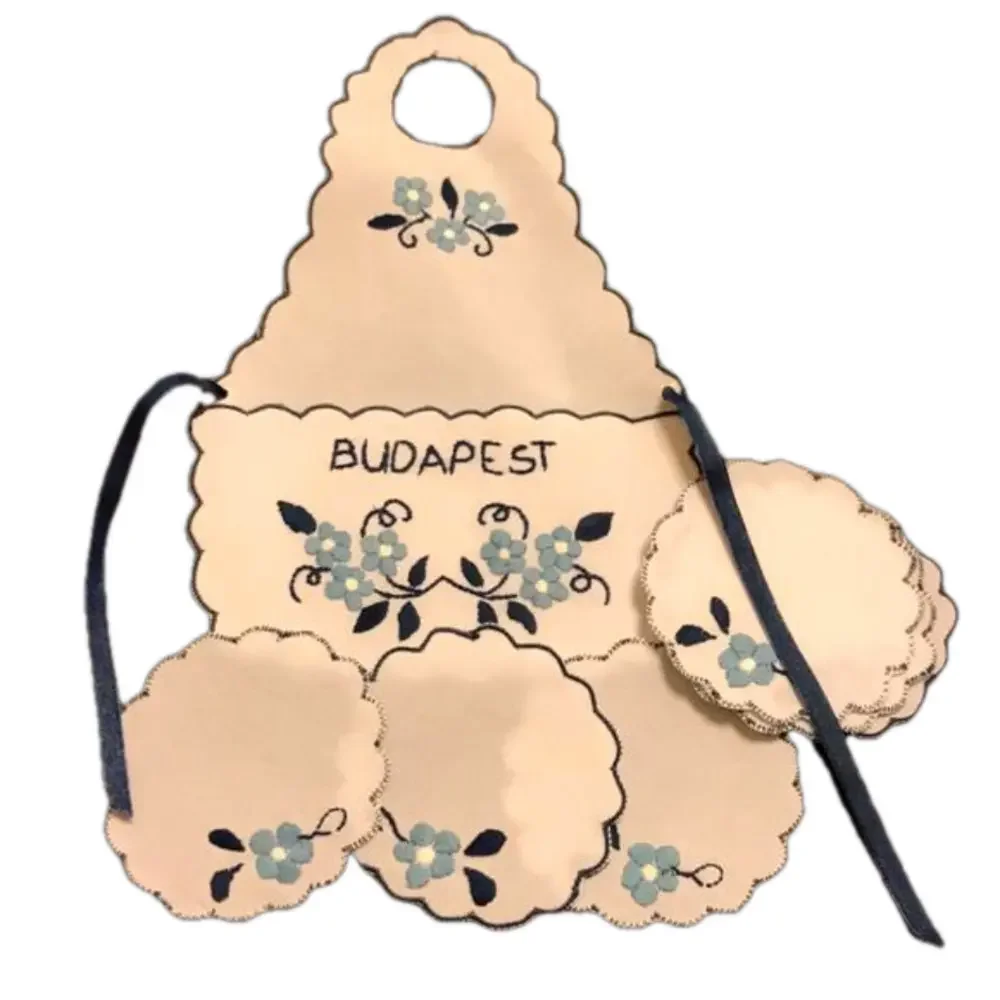 Budapest Embroidered Coasters Set